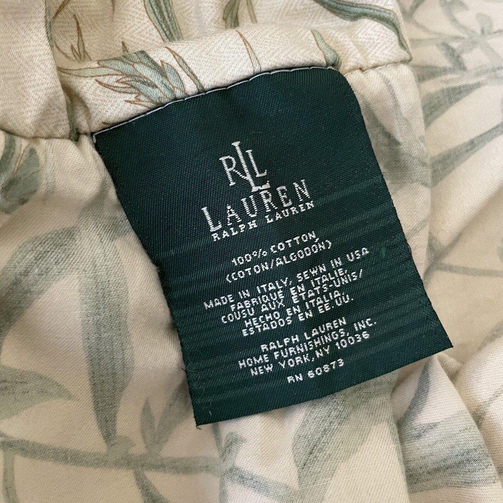 Ralph Lauren Desert Plains Perennial cream green Queen Duvet Italy Vintage - Picture 3 of 4